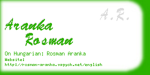 aranka rosman business card